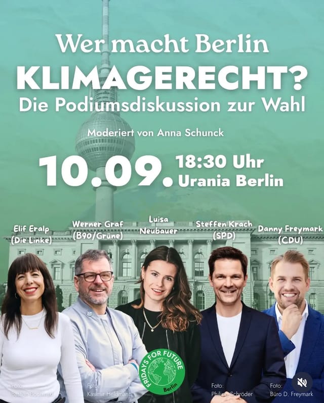 Podium von Fridays for Future